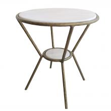  22879 - Uttermost Refuge Round White Side Table