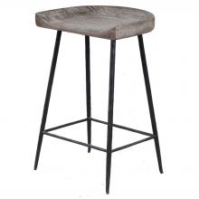  22885 - Uttermost Cordova Carved Wood Counter Stool