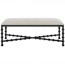  23756 - Uttermost Iron Drops Cushioned Bench