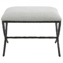  23750 - Uttermost Brisby Gray Fabric Small Bench
