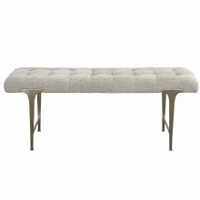  23765 - Uttermost Imperial Upholstered Gray Bench