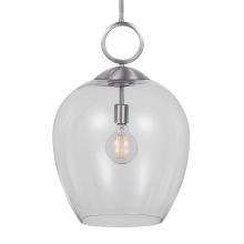  22169 - Uttermost Calix Nickel 1 Light Glass Pendant