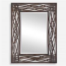  13707 - Uttermost Dorigrass Brown Metal Mirror
