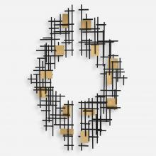  04305 - Uttermost Reflection Metal Grid Wall Decor, S/2
