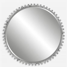  09770 - Uttermost Taza Aged White Round Mirror