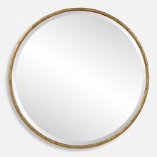  09989 - Uttermost Sutton Aged Gold Round Mirror