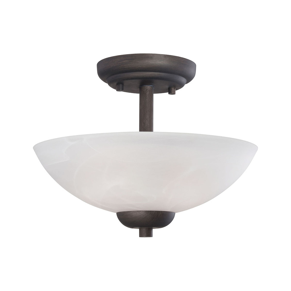 Thomas - Tia 11.75'' Wide 2-Light Semi Flush Mount - Painted Bronze