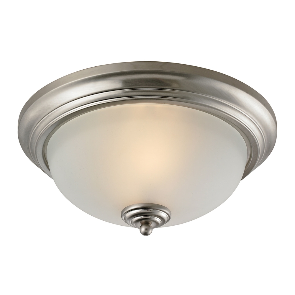 Thomas - Huntington 13'' Wide 2-Light Flush Mount - Brushed Nickel