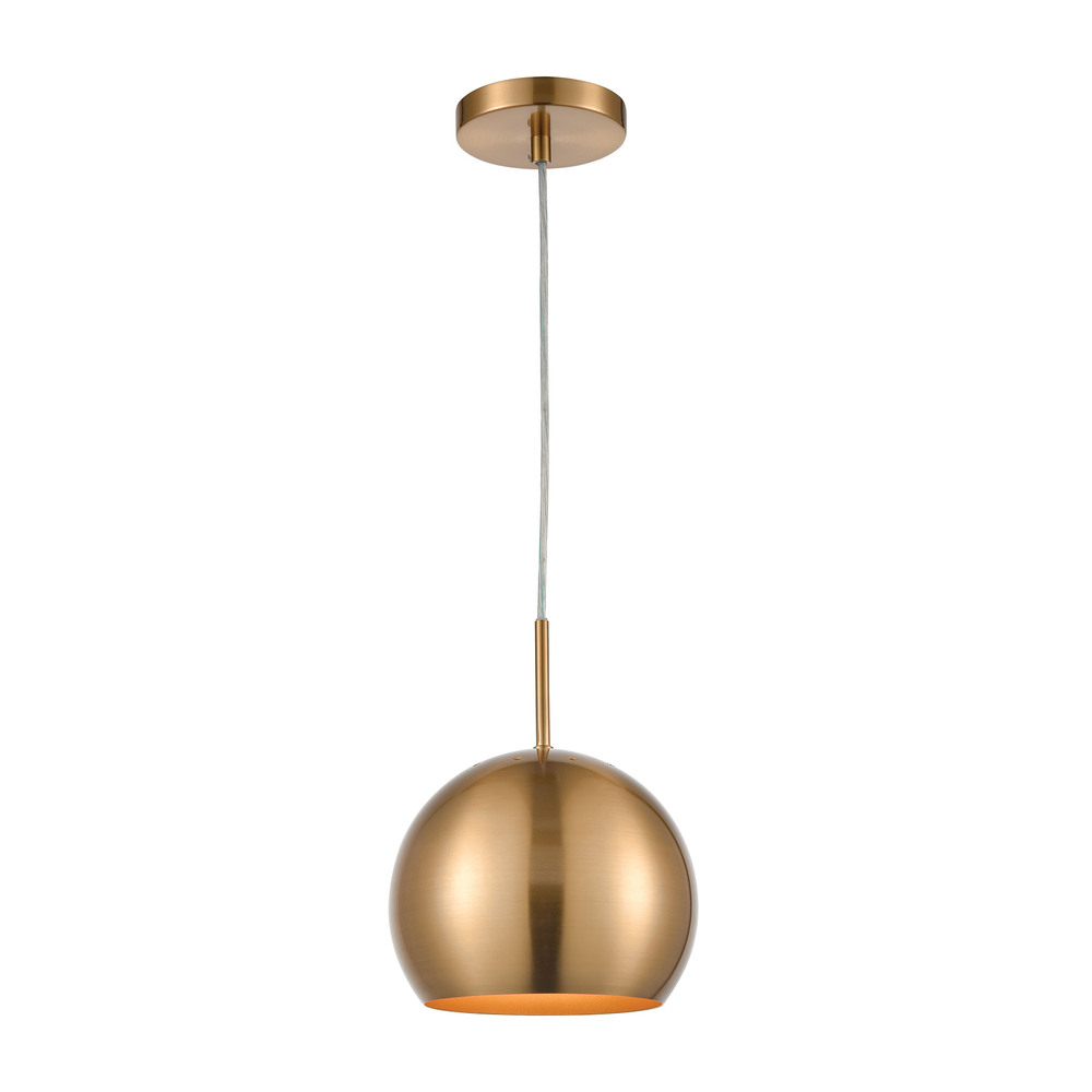 Salt Rim 1-Light Mini Pendant in Aged Brass