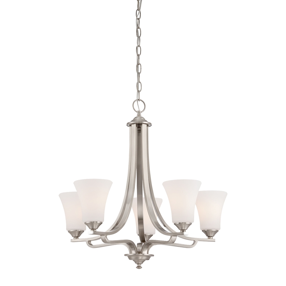 Thomas - Treme 25'' Wide 5-Light Chandelier - Brushed Nickel