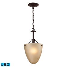  1301CS/10-LED - Thomas - Jackson 1-Light Semi Flush in Oil Rubbed Bronze with Light Amber Glass - Includes LED Bulbs