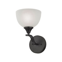  2101WS/10 - Thomas - Bristol Lane 1-Light Vanity Light in Oil Rubbed Bronze with White Glass