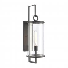  89493/1 - Hopkins 24'' High 1-Light Outdoor Sconce - Charcoal Black