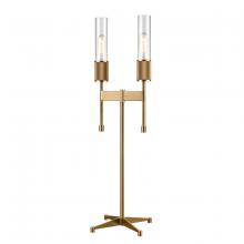  H0019-9578 - Beaconsfield 32'' High 2-Light Desk Lamp - Aged Brass