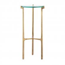  H0805-10878 - Bump Out Accent Table - Aged Brass