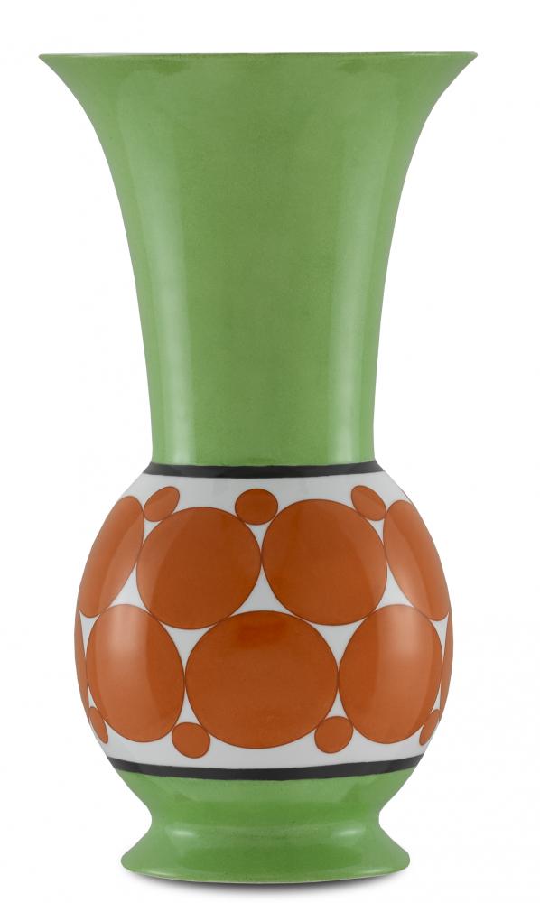 De Luca Green and Orange Vase