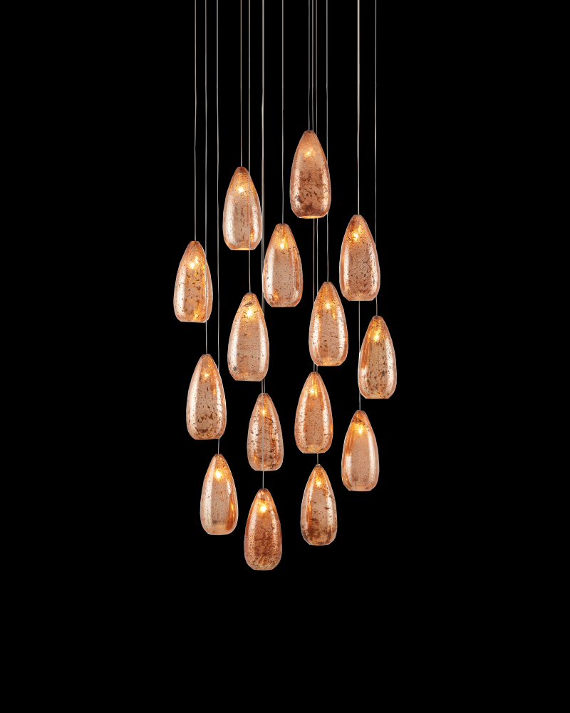 Rame 15-Light Round Multi-Drop Pendant