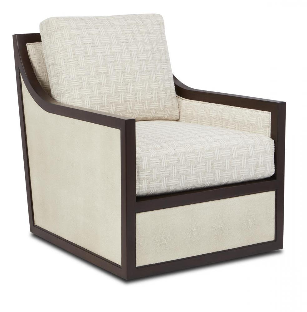 Evie Walnut Swivel Armchair, Happy Returns