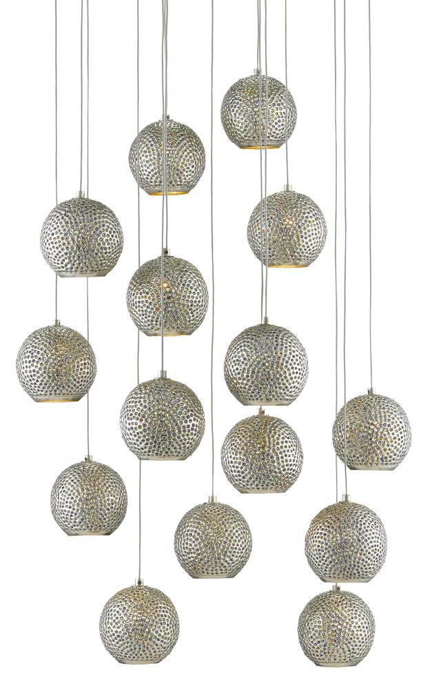 Giro 15-Light Round Multi-Drop Pendant