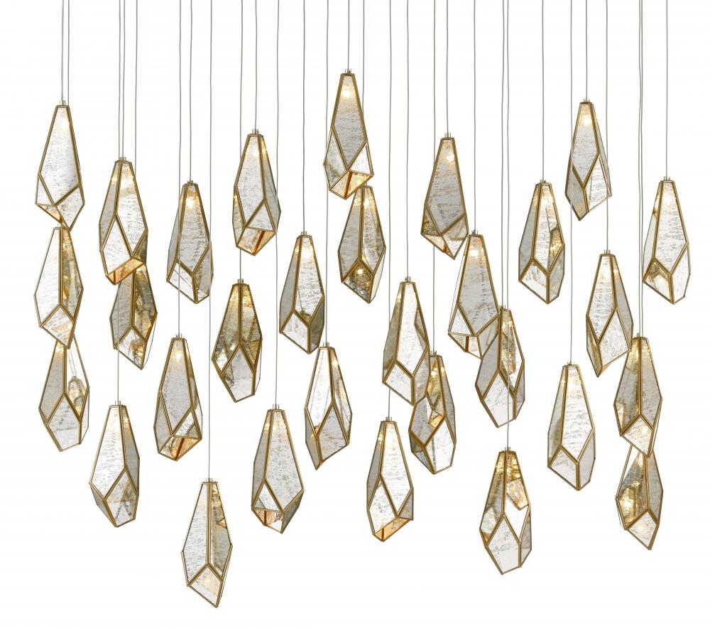 Glace Mirror 30-Light Linear Multi-Drop Pendant