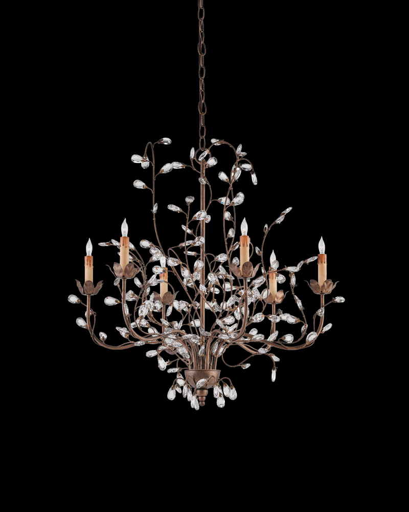 Crystal Bud Medium Gold Chandelier