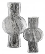  1200-0355 - Stormy Sky Glass Vase Set of 2