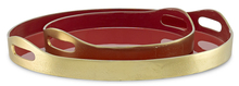  1200-0362 - Riya Red Tray Set of 2