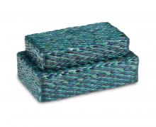  1200-0493 - Glimmer Blue & Green Box Set of 2