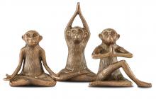  1200-0518 - Zen Brass Monkey Set of 3