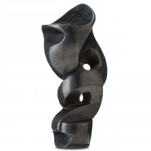  1200-0596 - Roland Black Marble Abstract Sculpture