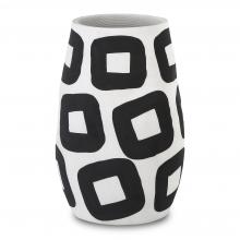  1200-0606 - Pagliacci Large Black & White Vase