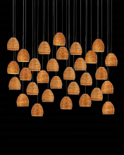  9000-1003 - Beehive 30-Light Linear Multi-Drop Pendant