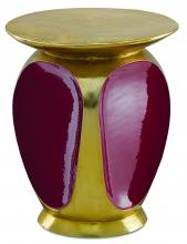  4000-0057 - Malmo Red & Gold Accent Table