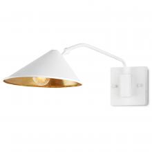  5000-0205 - Serpa White Single Swing-Arm Wall Sconce