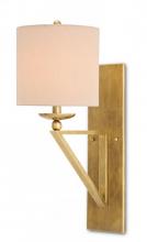  5181 - Anthology Brass Wall Sconce, White Shade