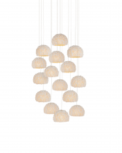  9000-1180 - Virtu 15-Light Round Multi-Drop Pendant