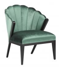  7000-0142 - Janelle Black Chair, Velluto Viridian