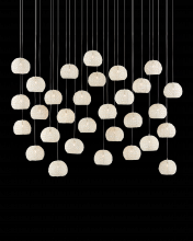  9000-0914 - Piero White 30-Light Linear Multi-Drop Pendant