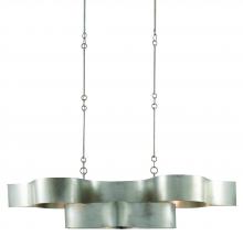  9000-0372 - Grand Lotus Silver Oval Chandelier