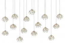  9000-0671 - Crystal Bud 15-Light Linear Multi-Drop Pendant