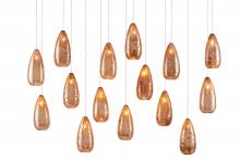  9000-0906 - Rame 15-Light Linear Multi-Drop Pendant