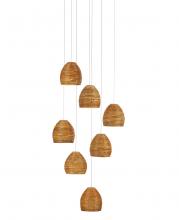  9000-1000 - Beehive 7-Light Round Multi-Drop Pendant