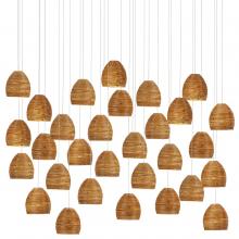  9000-1003 - Beehive 30-Light Linear Multi-Drop Pendant