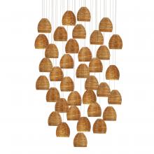  9000-1004 - Beehive 36-Light Round Multi-Drop Pendant