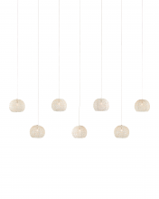  9000-1066 - Piero White 7-Light Linear Multi-Drop Pendant