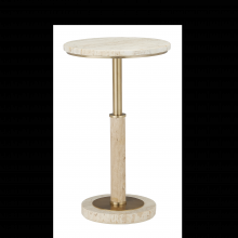 4000-0183 - Miles Travertine Accent Table