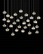  9000-0672 - Crystal Bud 30-Light Linear Multi-Drop Pendant